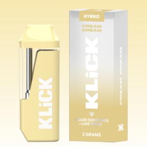 Klick Liquid Diamonds + Live Resin Disposable | Cream Dream | Hybrid